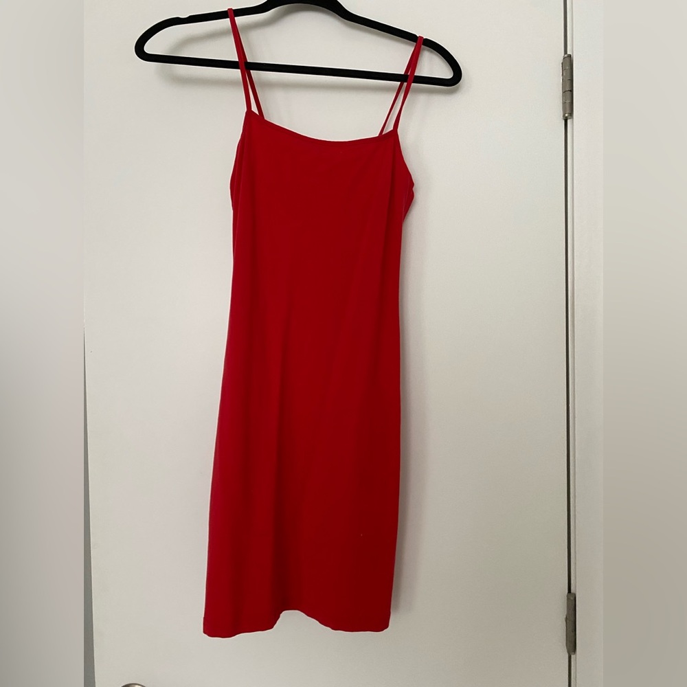 Red tight stretchy dress